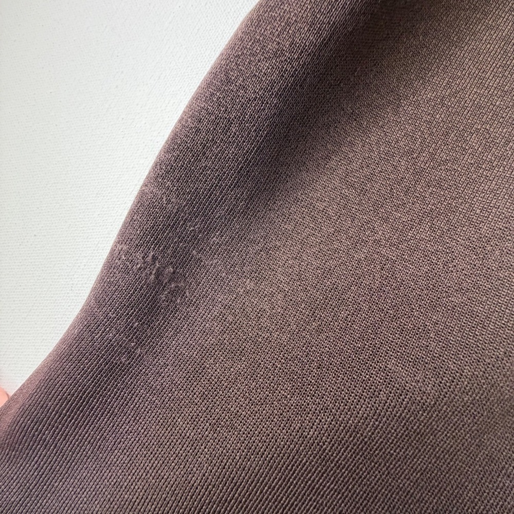 Misook Brown Open Front Duster Longline Cardigan Small Quiet Luxury Minimalist - Picture 5 of 8
